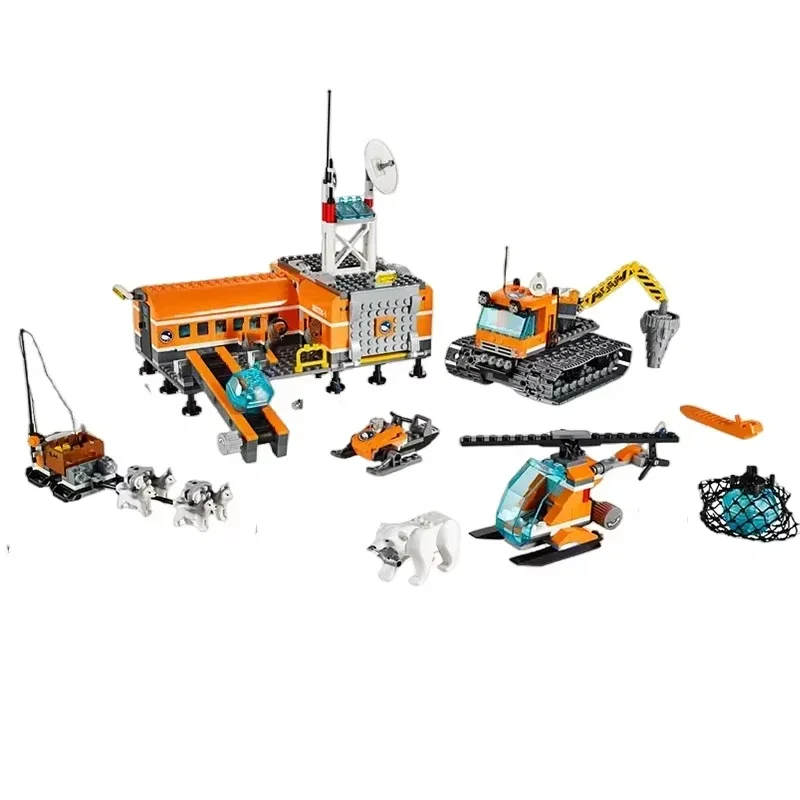 Kompatible Ziegelsets City Series Bausteine Arctic Expedition Camp Base Eisbrecher Schneebohren Spielzeug Geschenk 60036 – Detail 5