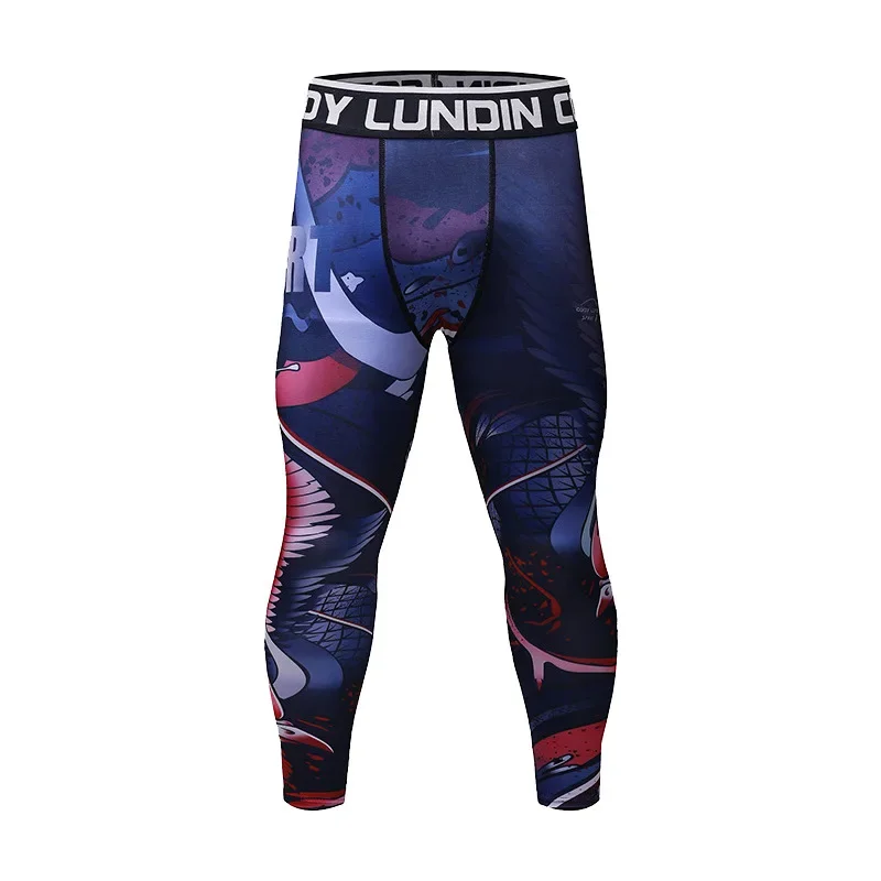 Running Tights Men Gym MMA BJJ Compression Pants Quick Dry Jogging Leggings MMA BJJ Sweatpants Training Fitness Workout Trousers