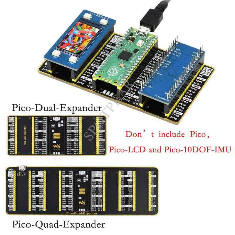 Scheda Di Espansione Raspberry Pi Pico-Dual / Quad-Expander Due Set Di Intestazioni Maschili
