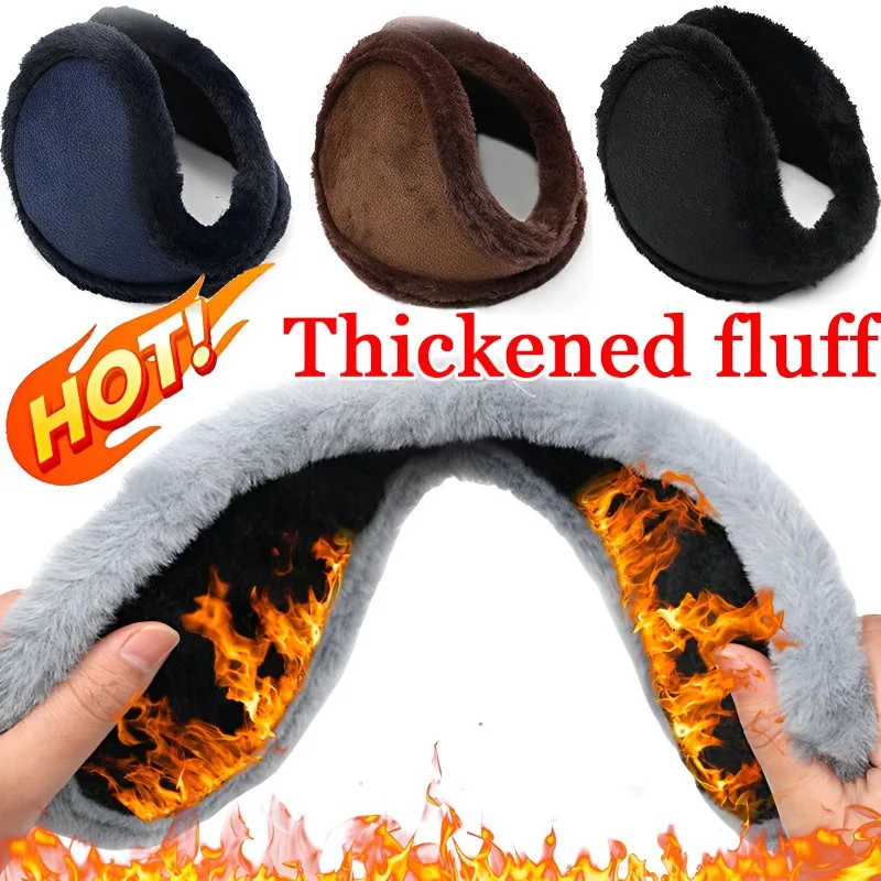 

Winter Thicken Fur Earmuffs Men Women Velvet Ear Cover Outdoor Cycling Skiing Warm Plush Fleece Ear Muffs Antibruit Protector