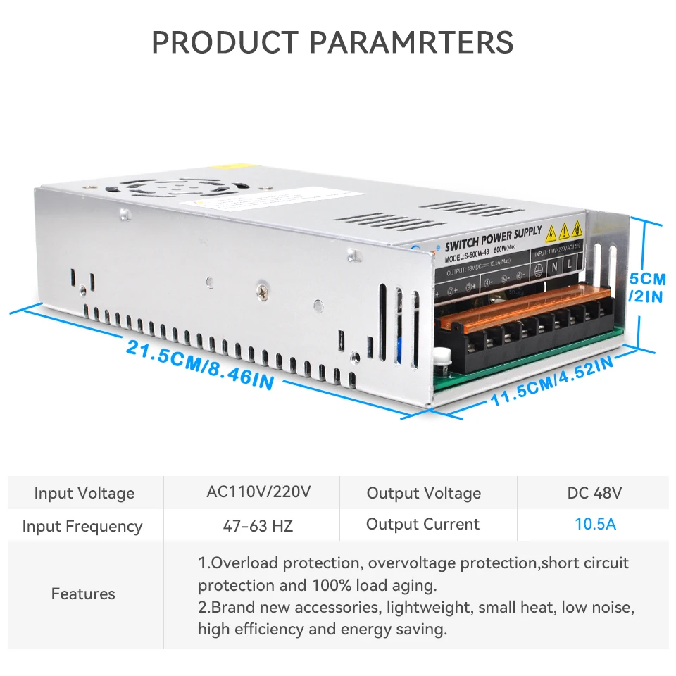 Motore Mandrino 500W 48V DC 12000 RPM Per Router CNC E Stampante 3D – XINHUANGDUO