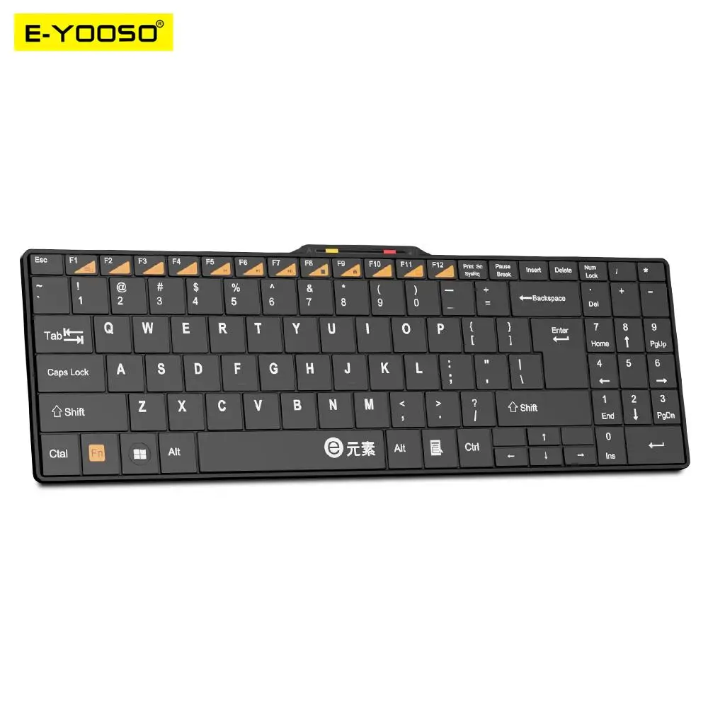 E-YOOSO E-30 USB Gaming membrana mini Slim Office klawiatura bezprzewodowa 2.4G 99 klucz Gamer ergonomiczny dla komputera laptop PC