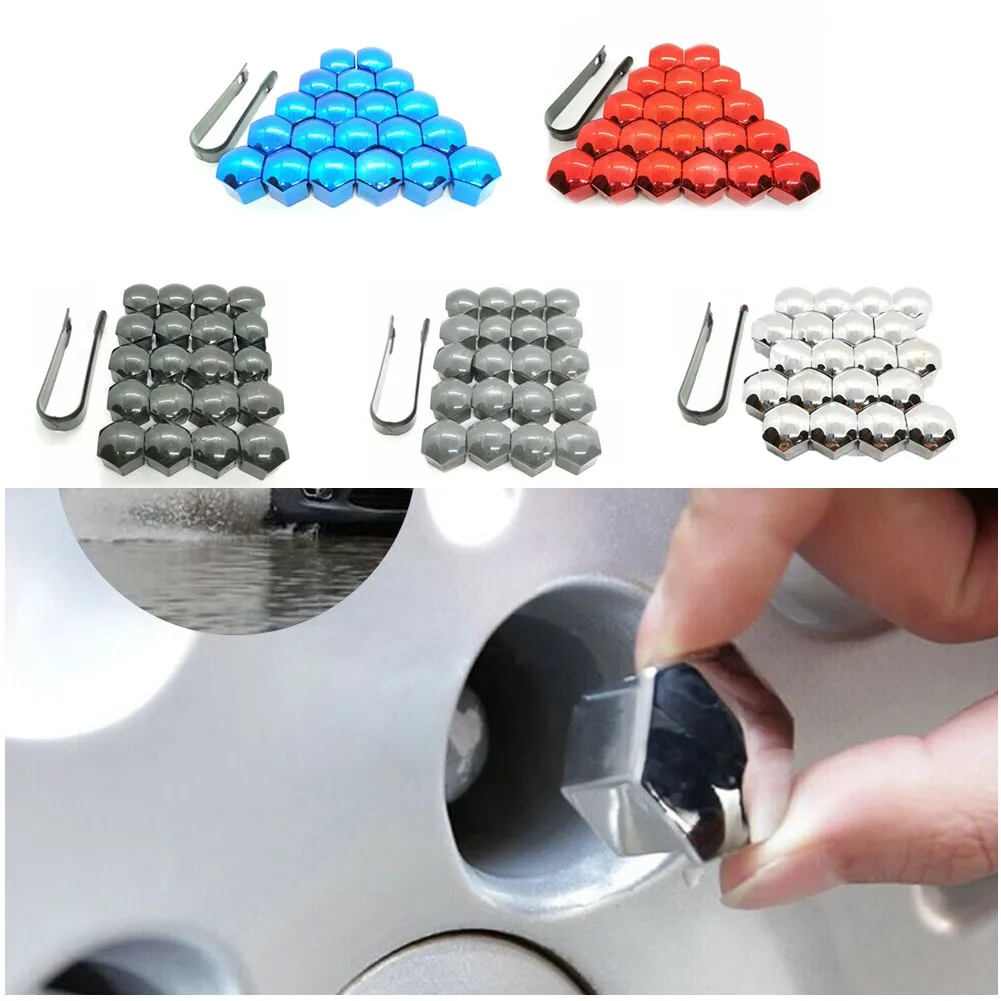 

20pcs Car Wheel Nut Lug Screw Cap Cover Hub Screw Protector Bolt Head Cover Bolts Anti-Rust For 17mm Tire Head Wheel Screw