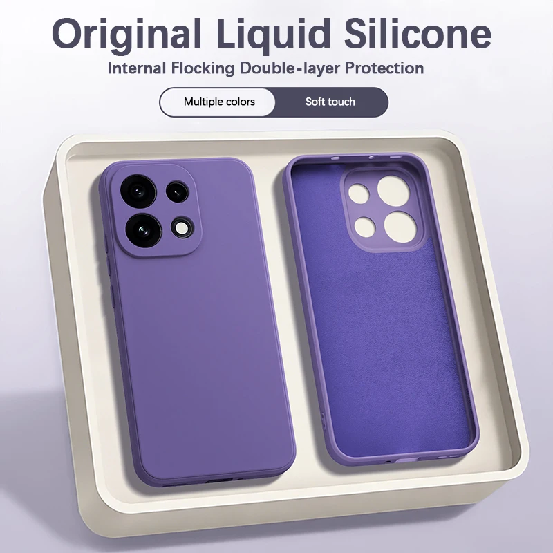 Sleek Liquid Silicone Phone Case - Original Square Design