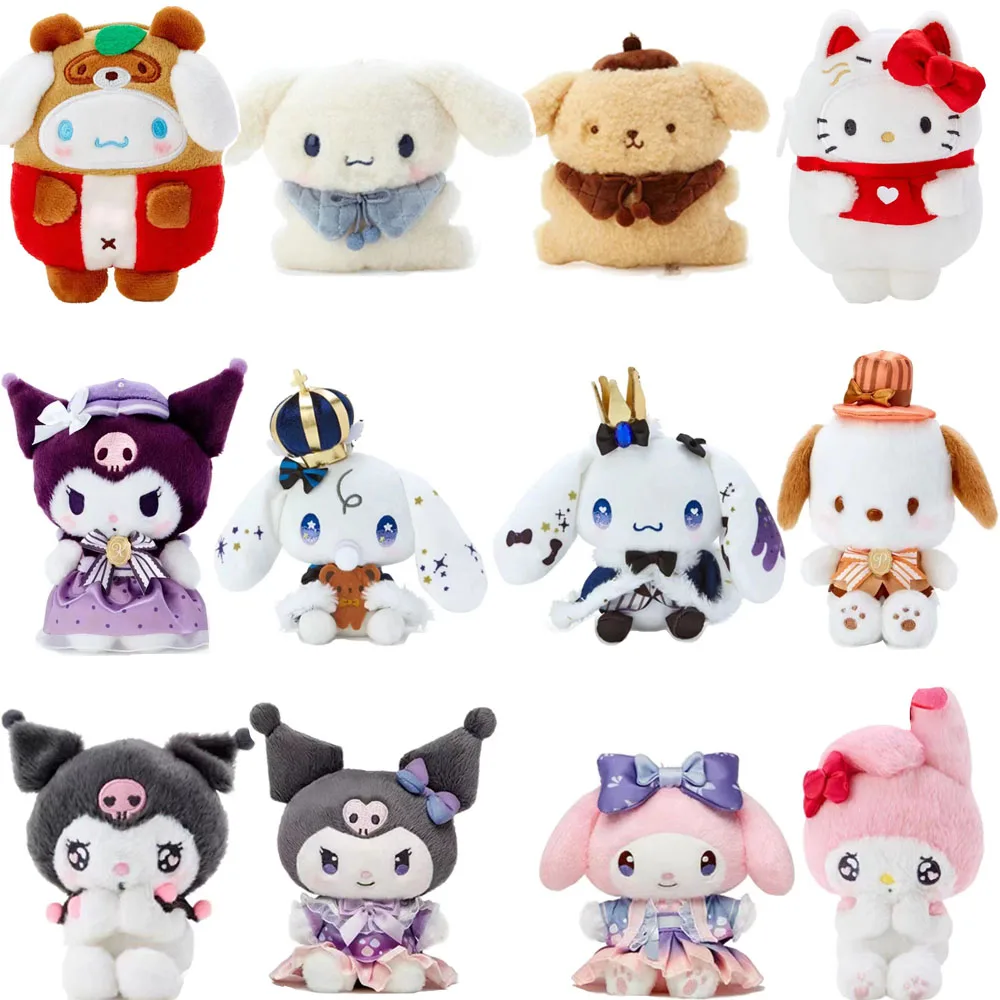 Sanrio Series Peluche My Melody Kuromi Plushie Cute Hello Kitty Cinnamoroll Plushie Pochacco Ciondolo Bambola Pompurin Per Regalo