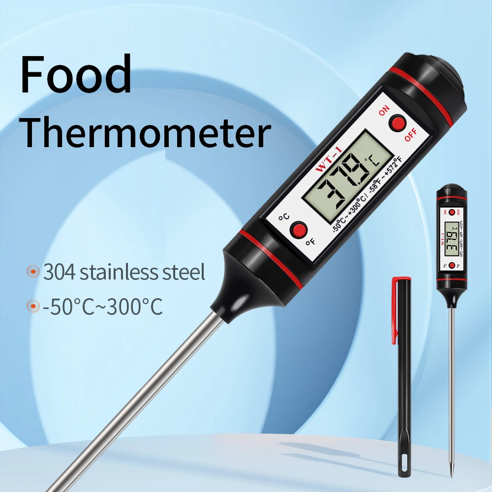 Electronic Digital Kitchen Thermometer Barbecue Water Oil Cooking Food  Temperature Meter 304 Stainless Steel Probe Tools - AliExpress