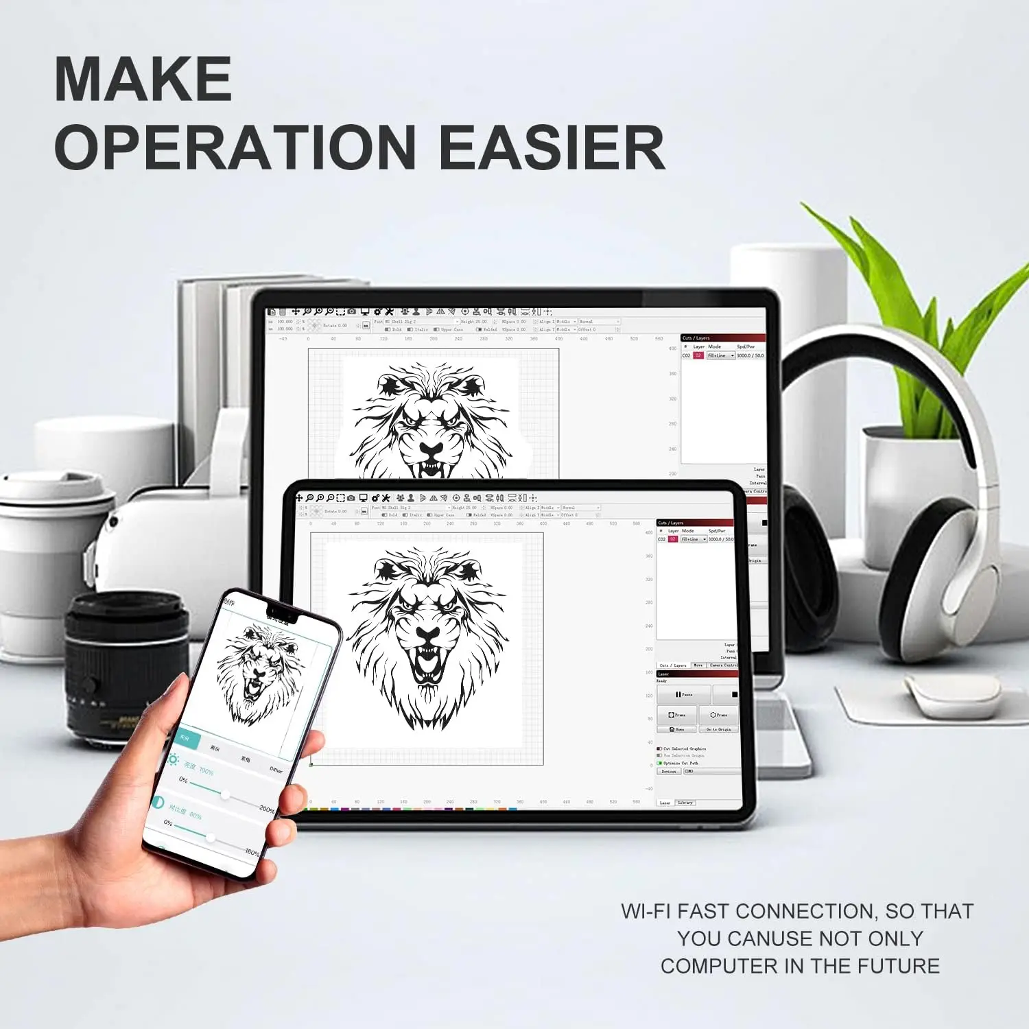 Longer Ray5 Laser Engraver, 10W Laser Cutter, 0.06 * 0.06 mm Precision Laser Engraver for Acrylic, Wood, and Metal with Emergenc