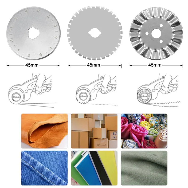 Rotary Cutter 5 Blades Cutting Fabric for Sewing Quilting Fabric