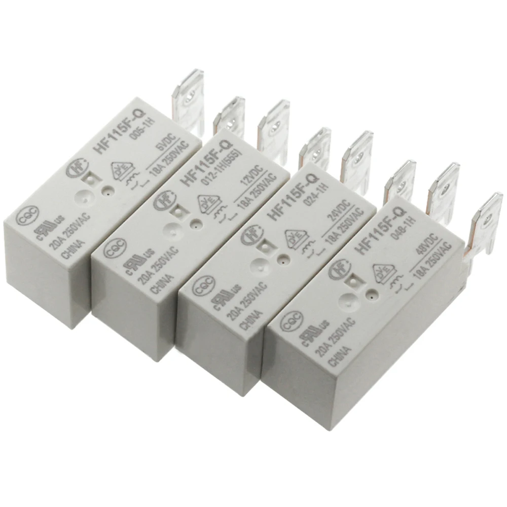 

1Pcs 5V/12V/24V/48V Relay HF115F-Q-005-1H HF115F-Q-012-1H F115F-Q-024-1H F115F-Q-048-1H 05VDC 12VDC 24VDC 48VDC 18A DC Relay