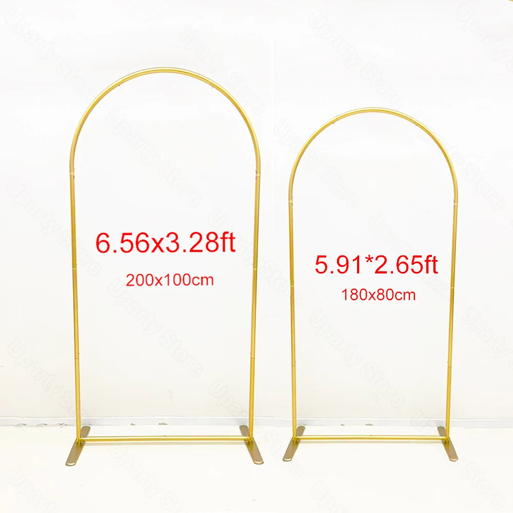 Brokatove Bogenständer 1x2m Gold - Inklusive 2 Wassergewichten, Für Ballonwände & Fotohintergründe