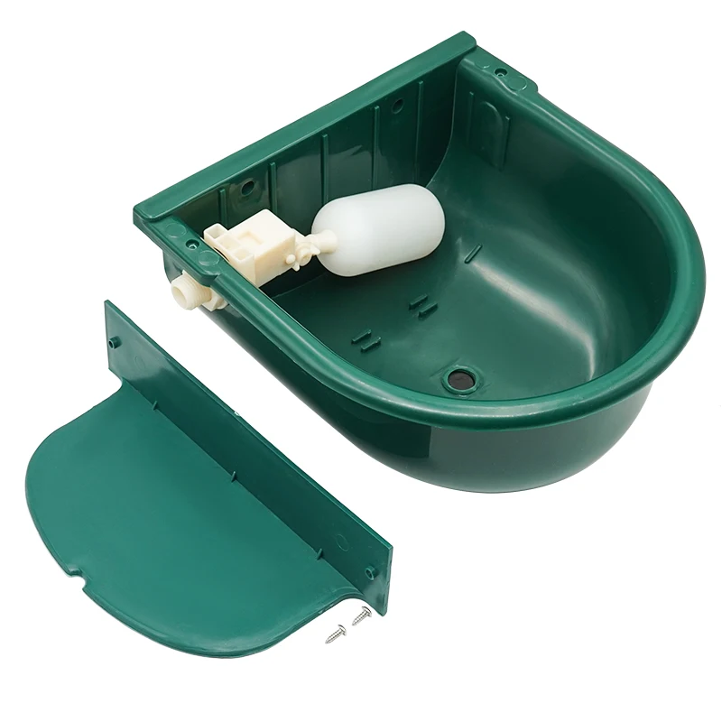 

Livestock Sheep Goat Plastic Drinker Bowl with Drain Hole / Float Valve Drinking Bowl for Cow Horse Farm Animal Feeding Eqipment