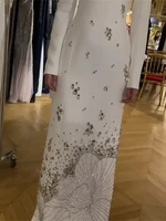 HIGH STREET Newest 2026 Designer Vestido Women's Long Sleeve Luxurious Crystal Diamonds Beaded Long Maxi Dress - Image 2