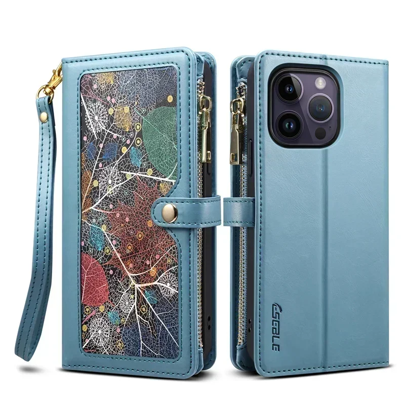 Premium Croobody Leather Wallet Zipper Case