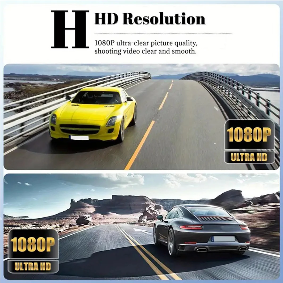 Dashcam per Auto a 3 Canali, Telecamera DVR 1080P con Visione Notturna, Registratore Video 24h per Parcheggio, Telecamera Anteriore, Interna e Posteriore - immagine 2