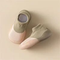 Yibubu Baby Toddler First Walker Infant Boys Girls Kids Rubber Soft Sole Floor Barefoot Casual Shoes Knit Booties Anti-Slip 6