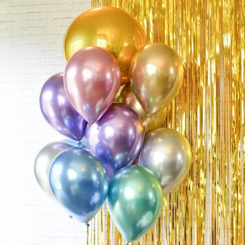 

10Pcs 12inch Metallic Colors Latex Balloons Air Balloons Inflatable Ball For Baby Shower Birthday Wedding Party Balloon Supplies