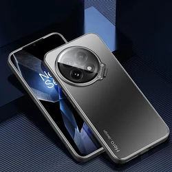 Premium Shockproof Matte Kickstand Case with Metal Lens Camera Holder for Oneplus ACE 3 (Black)