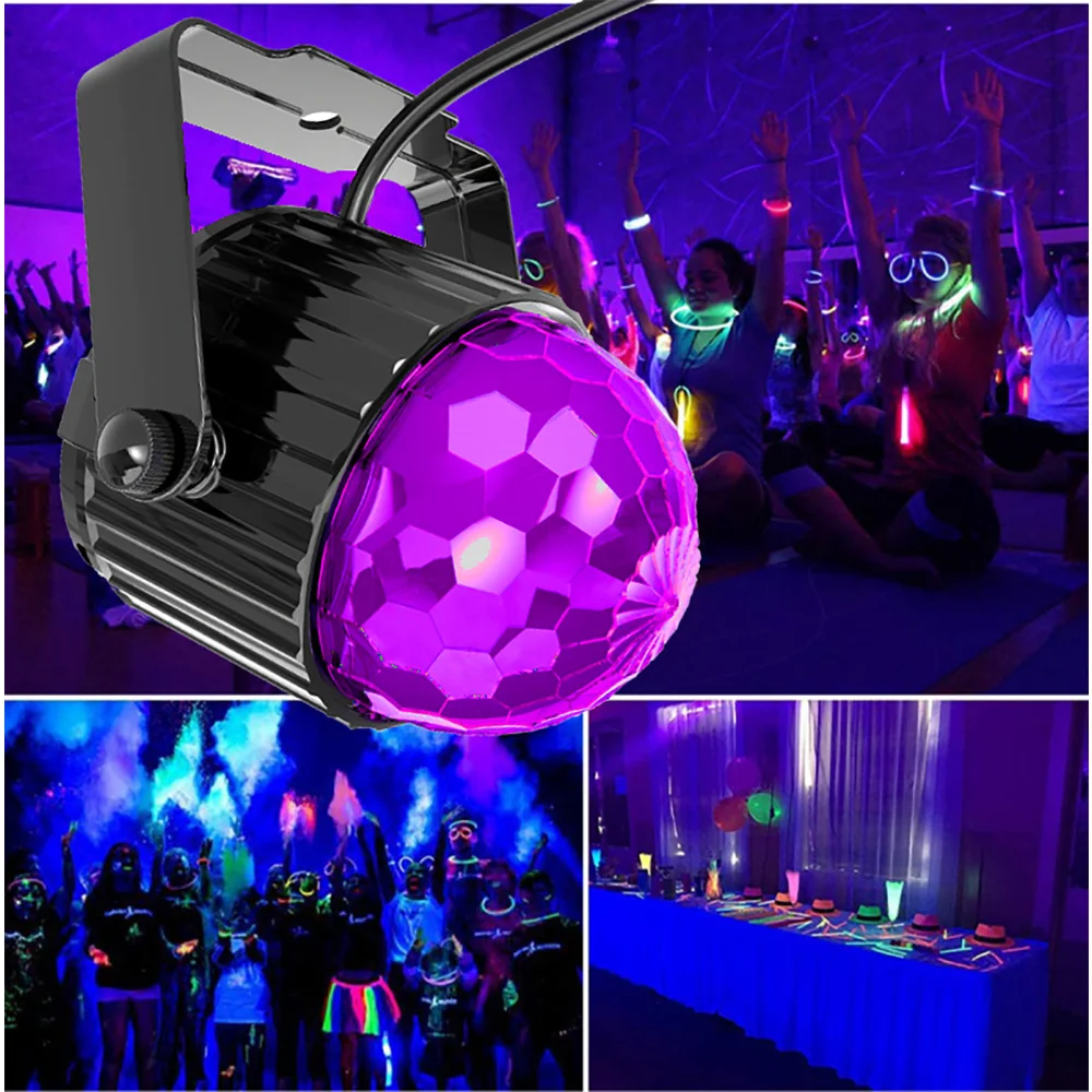 Uv Black Lights For Glow Party, 6W Disco Ball Led Party Lights