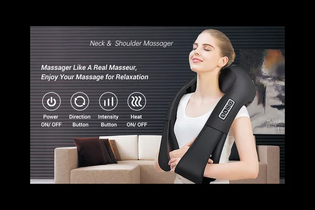 Neck Massager, Deep Tissue 3D Kneading, Portable, with Heat, for Neck, Back,  Shoulder, Foot and Leg, at Home and Car - AliExpress