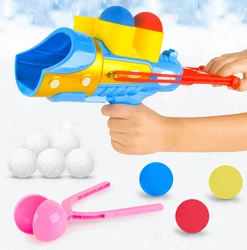 Kit de combat de boules de neige pour enfants, jouets amusants d'extérieur d'hiver, fabricant de boules de neige avec Clip et lanceur, jouets de sport 