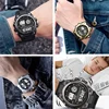 Black Sports Watch for Kids Students Men's Multifunction LED Digital Watch Waterproof Luminous Alarm Clock Electronic Watches 5