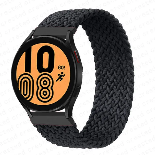 Braided Solo Loop Bracelet Watch Strap, 20mm 22mm Adjustable Band