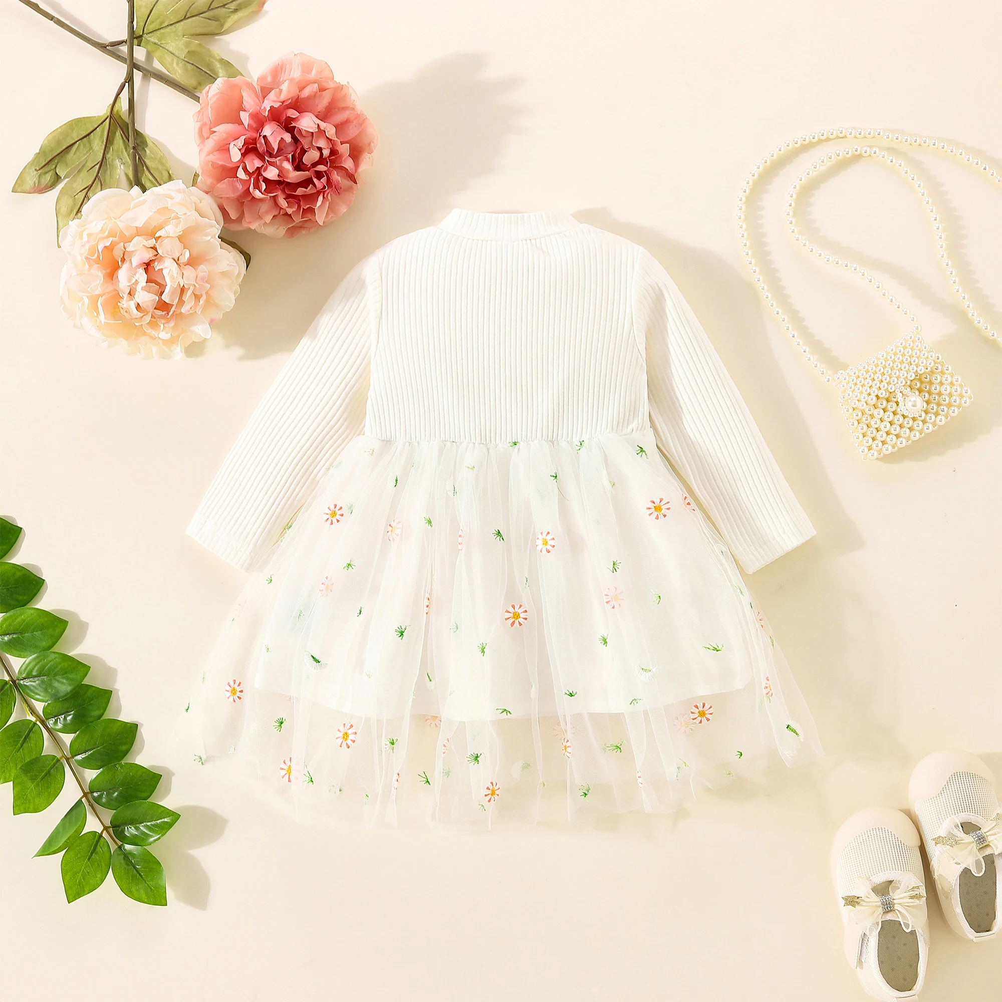 Baby Girl Embroidered Tulle Dress 2