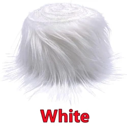Luxurious Faux Fur Fabric for DIY Crafts and Winter Costumes (White)