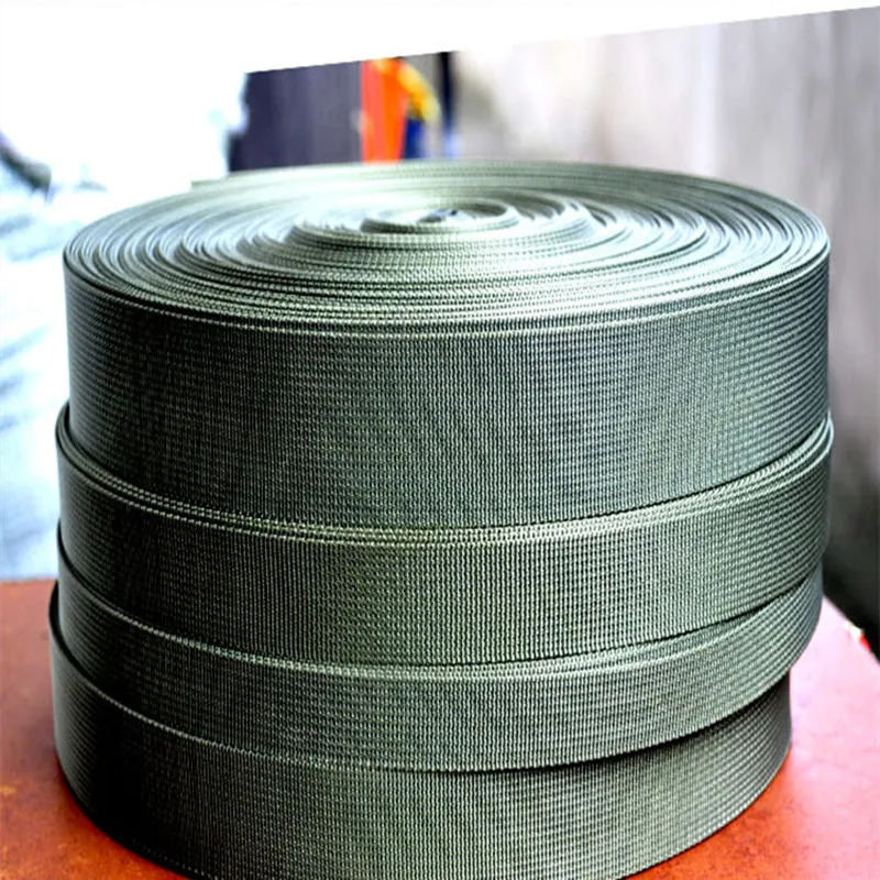 ArmyGreen 웨빙 리본, DIY 바느질 가방 부품 스트랩, 시트 스트랩, 신발 의류, 20mm, 25mm, 38mm, 50mm 너비, 5 m