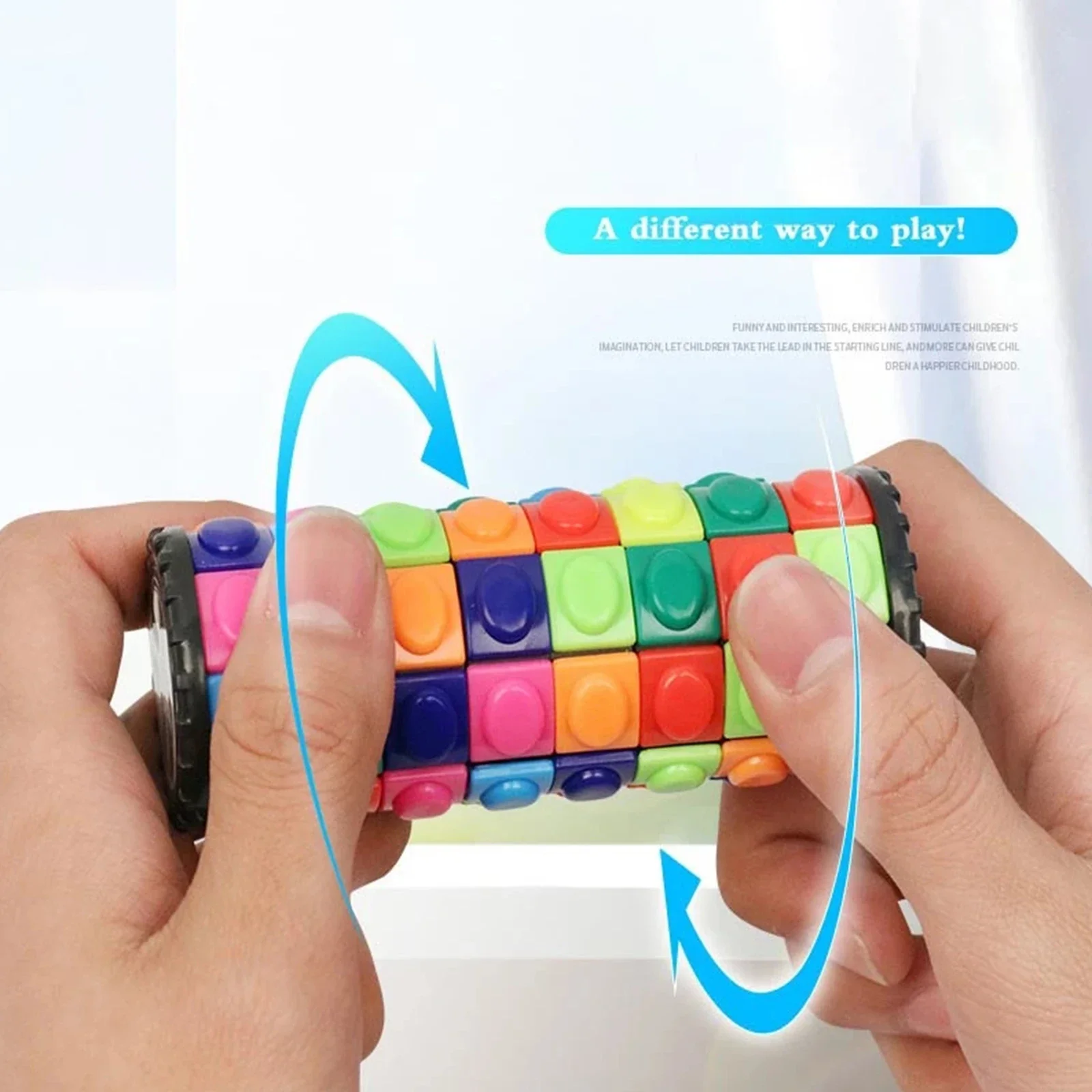 3D Rotate Slide Cylinder Tower Level 7/5/3 Colorful Stress Relief Funny Puzzles Educational Sensory Toys For Children Adult fidget toys puzzle toys anti stress toys puzzle cube magic puzzle cube