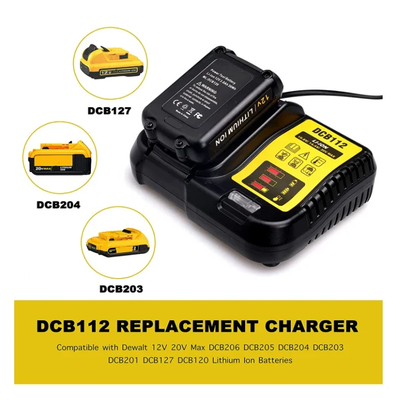 New Dewalt DCB115 12V & 20V Max Li-ion Battery Charger replaces DCB107 &  DCB112