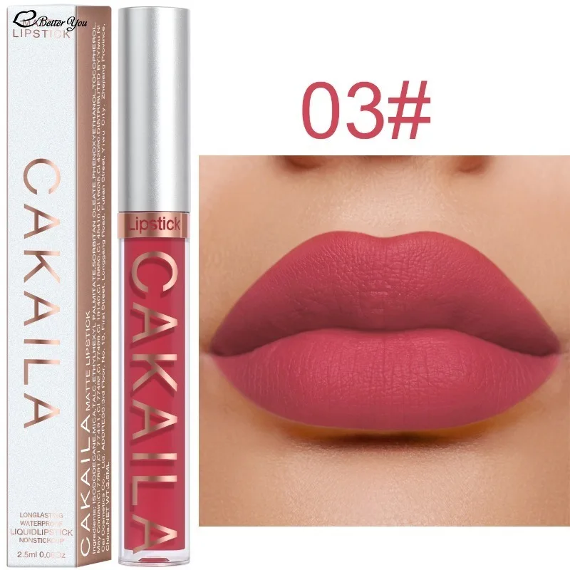 thumbnail image 1 of Korean 18 Colors Waterproof Liquid Lipsticks Lip Makeup Matte Velvet Lipstick Lip Gloss Cosmetic Nude Long Lasting Non-marking, 1 of 5