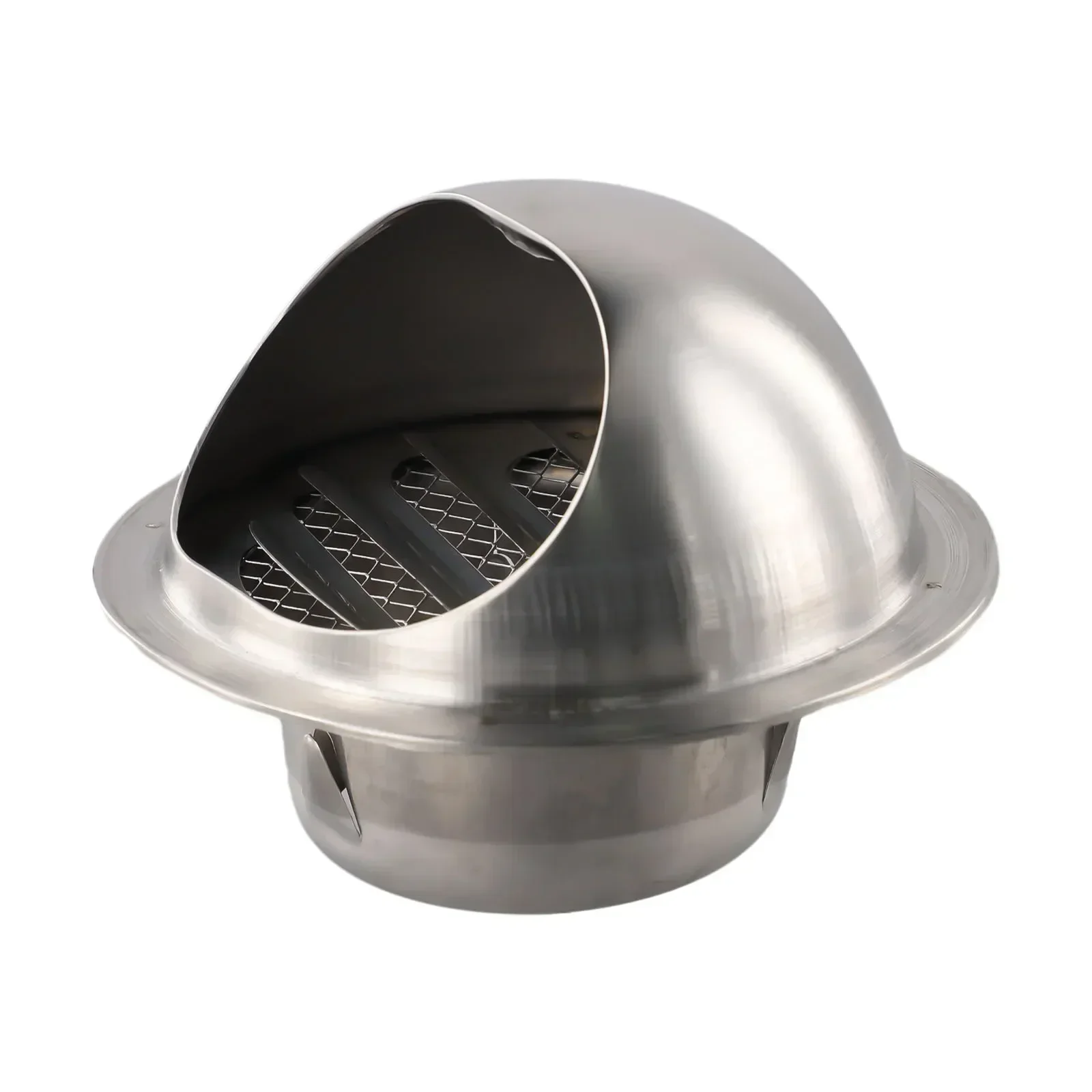 Stainless Steel Round Brushed Bull Nosed External Extractor Wall Vent Outlet Heat Transfer And Ventilation Systems