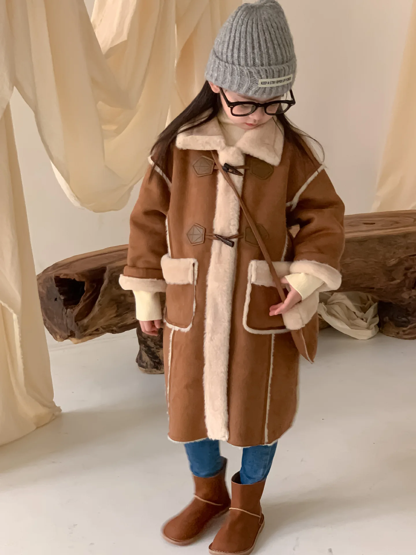 Girls Coat New Winter Thickened Long Coat - Uniqwear
