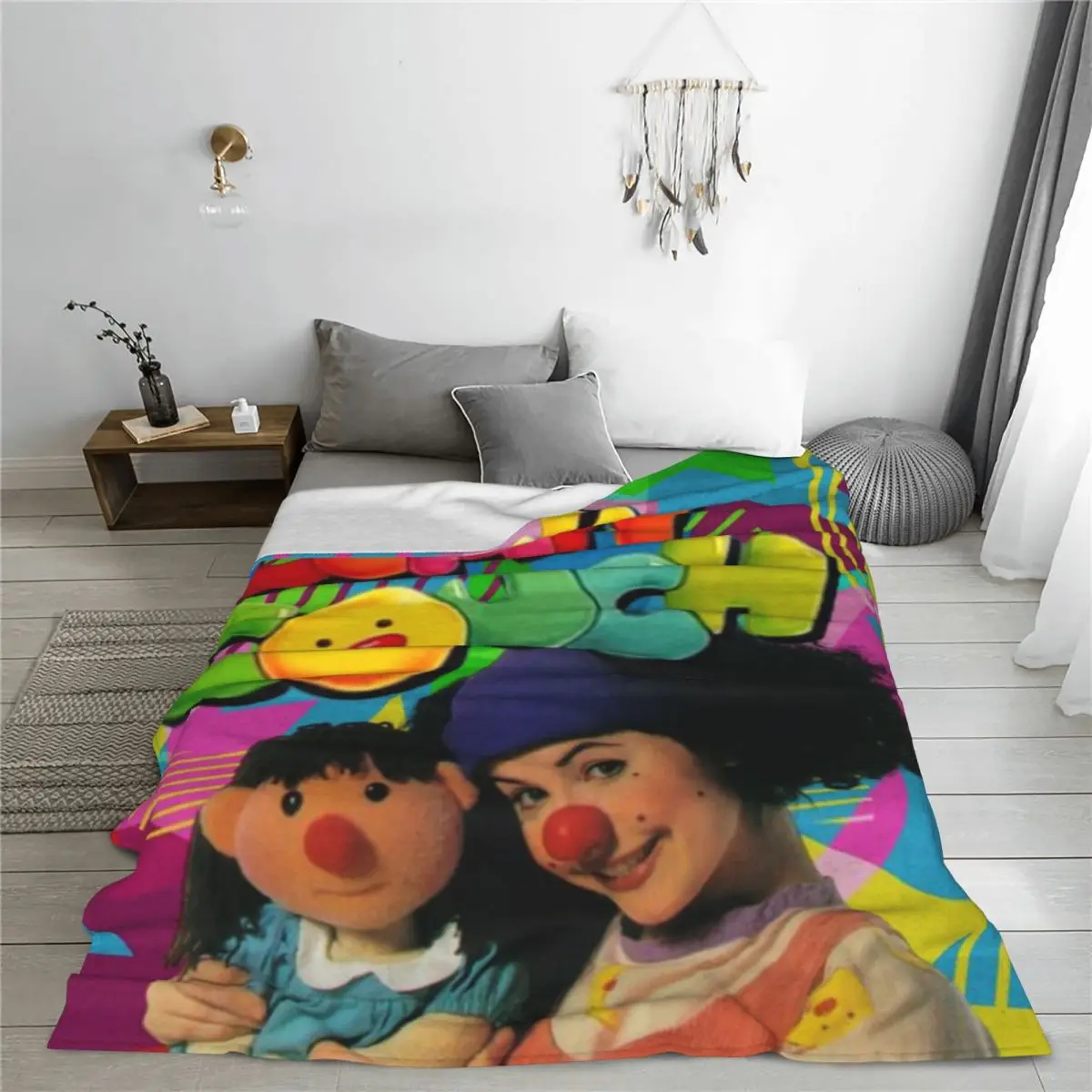Throw Blanket The Big Comfy Couch Clock Rug Micro Fleece Blanket Four Sizes Fashionable Comfortable For Bedroom Nice Gift 3
