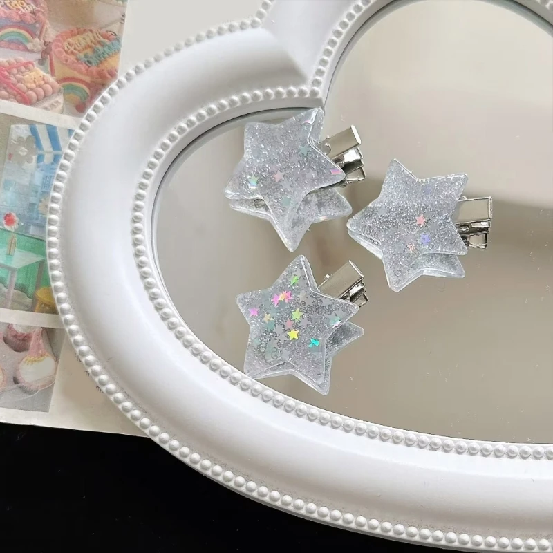 

Elegant Star Hairpin for Toddler Teens Woman Spring Ponytail Side Hairpin