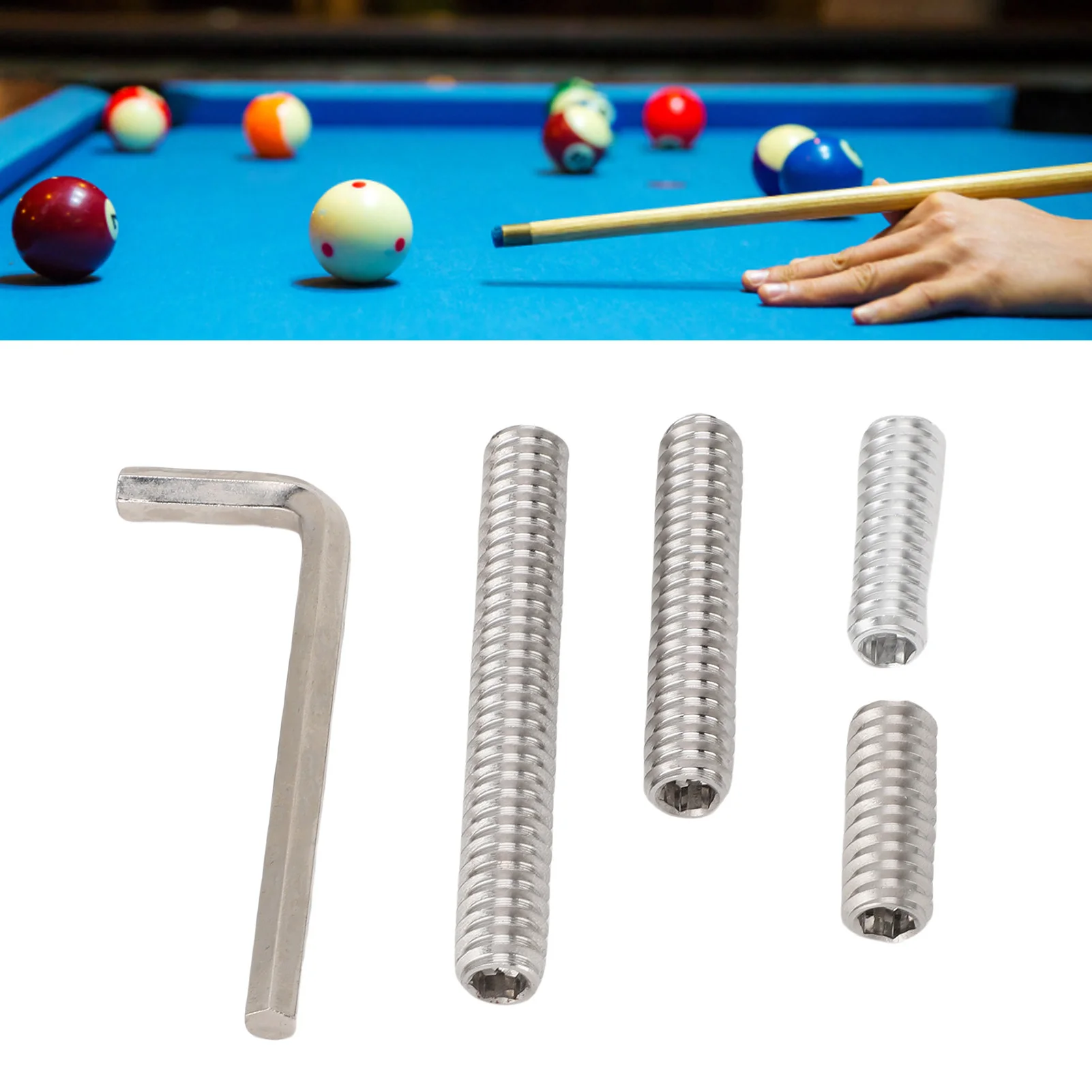 Billiard Cue Weight Screw Storage Box Hex Wrench Pool Cue Weight Bolts Aluminum 0.2oz 0.5oz 1.0oz 1.5oz for Balance Adjustment