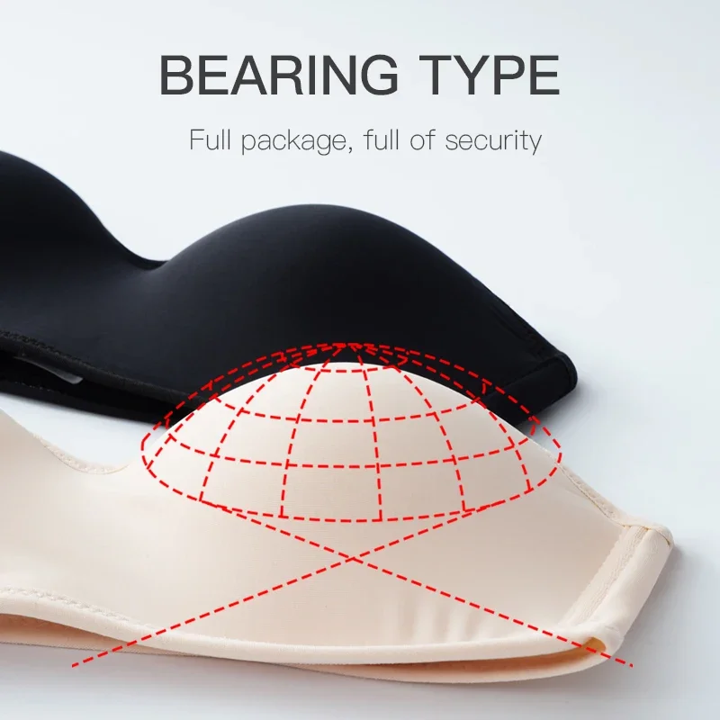 Women Invisible Bra Strapless Bralette 1/2 Cup Women's Underwear Female Seamless Party Wedding Bras Sexy Lingerie New 2