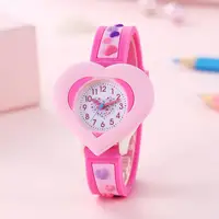 New Fashion Heart shaped Children's Love 3D Cartoon Watch Children's Learning Watch 2