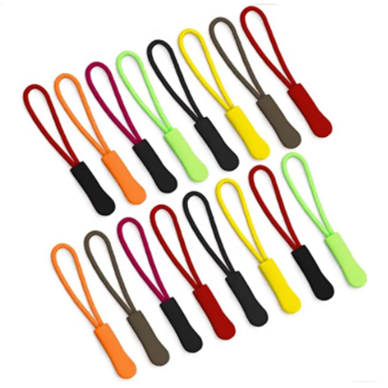 10/20pcs Zipper Puller End Rope Tag Replacement Clip Buckle Fixer for Zip Cord Travel Bag Suitcase Tent Backpack