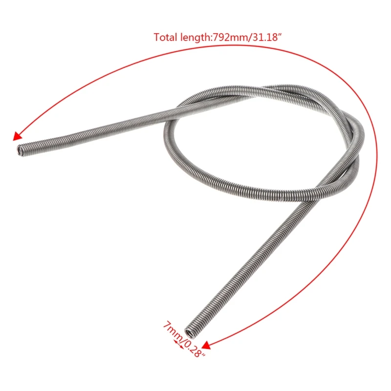 AC220V FeCrAl Kilns Furnaces Casting Heating Element Coil 1Pc 7mm Dia 792mm Long 3000W