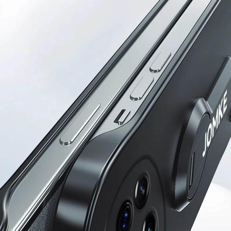 Frameless Metallic Shockproof Phone Case with Bracket and Bumper Design