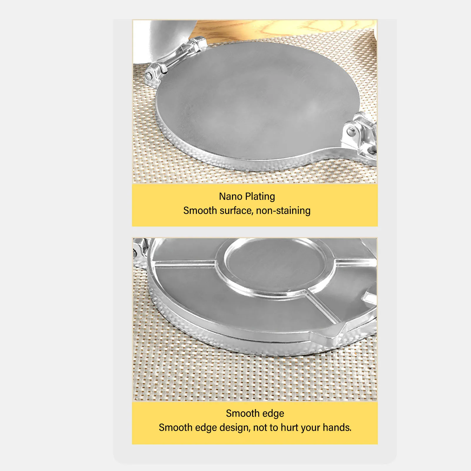 Manual Biscuit Press, Tortilla Press Aluminum Alloy Manual Tortilla Maker Pressing Tool for Pizza Pie Patty Making