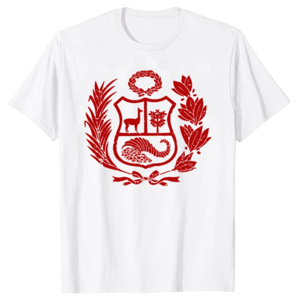 Lustige peruanische Peru Flagge Grafik T-Shirts Männer Damenmode lässig T-Shirt Baumwolle lose übergroße T-Shirt