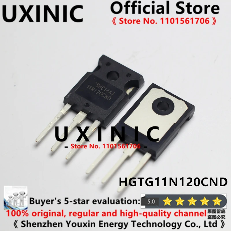 

UXINIC 100% новый импортный оригинальный HGTG11N120CND G11N120CN 11N120CND TO-247 IGBT полевая МОП-трубка 43A 1200V
