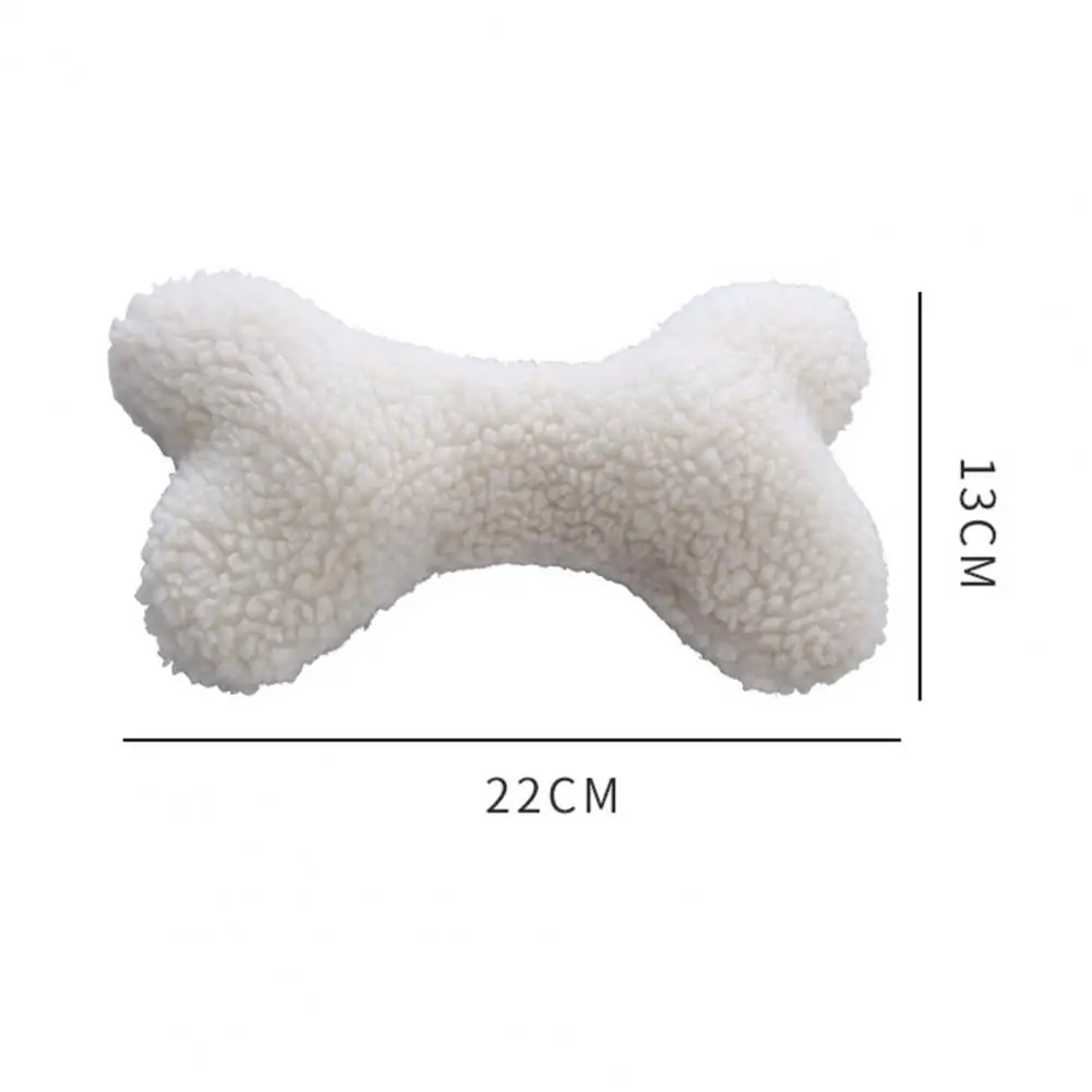 Bone-shaped Dog Toy with Built-in Sound Plush Dog Chew Toy for Boredom Relief Teeth Bone-shaped Squeaky Pet for Small for Pet