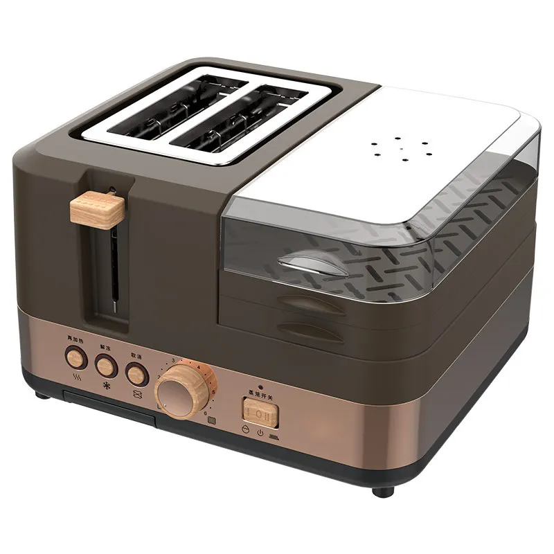 Multifunctional Breakfast Bread machine Toaster Sandwich maker steam gril 6gears adjustment Automatic power off