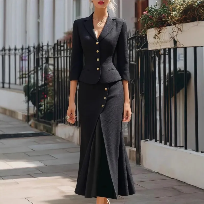 Zhu Zhu Store طقم تنورة بليزر نسائي رسمي