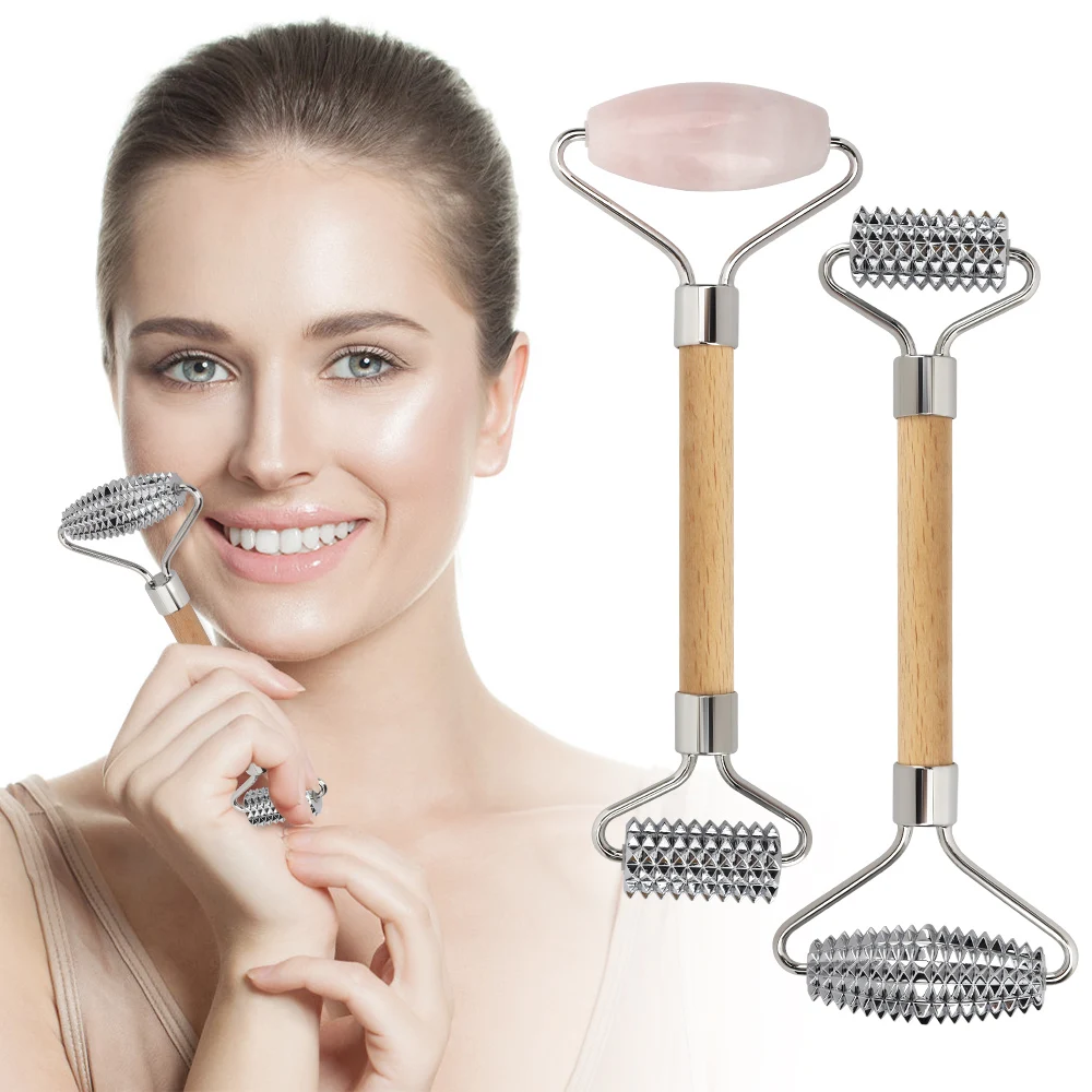 Rullo Derma In Lega Di Zinco Rughe Del Viso Rimozione Dell'Acne Rullo Di Bellezza Cura Della Pelle Corpo Viso Cerchi Scuri Rimozione Massaggio Dermaro