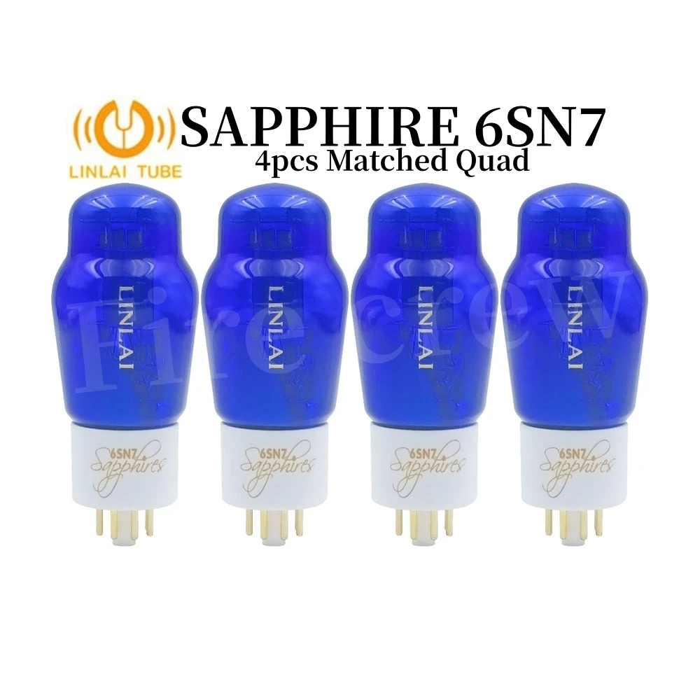 Fire Crew LINLAI Sapphire 6SN7 Vacuum Tube Replace CV181 6N8P 6H8C 5692 6SN7 HIFI Audio Valve Electron Tube Amp DIY Matched Quad 6